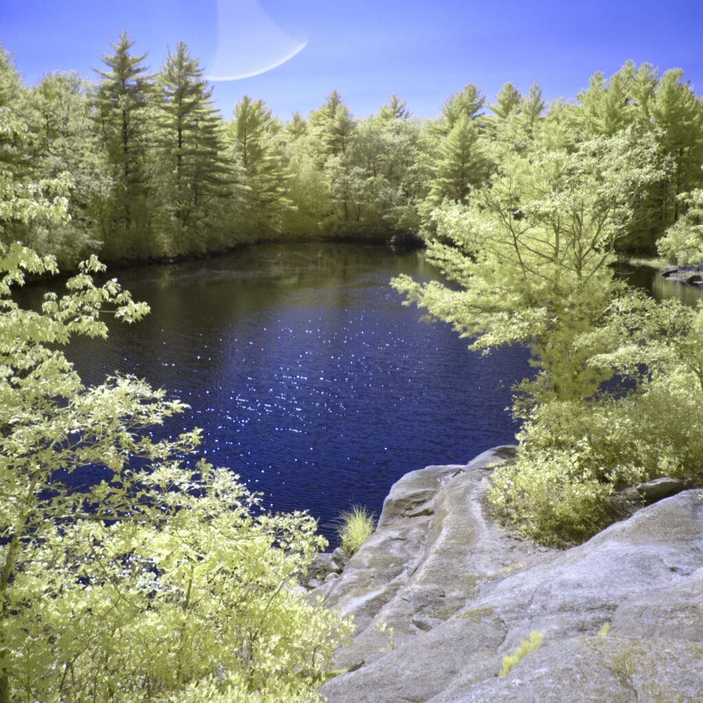 a beautiful forgotten infrared image of hidden lake copy scaled